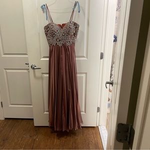 Jovani gown. Size 18 Rose Taupe with shawl. Worn once  excellent condition